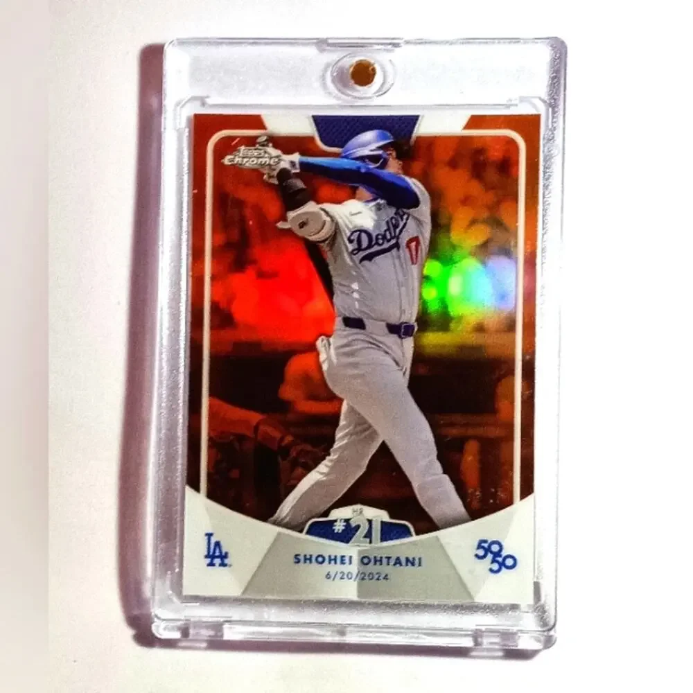 Shohei Ohtani SSP 06/25 Orange Refractor Chrome Card From the 50/50 Set 2024